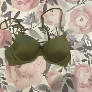 Auden Green Women’s Bra Padded push-up lace Size : 36A Brand New (A27)